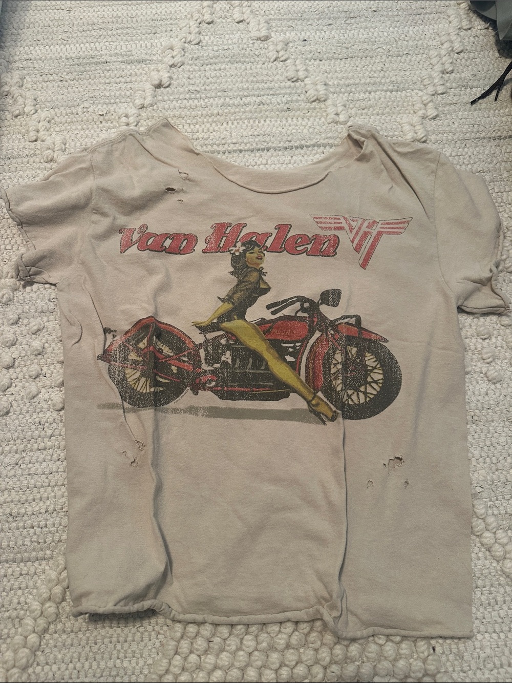 Kids Vintage-Style Cream Graphic Tee